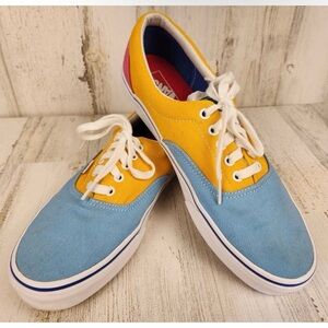 Vans Blue and Yellow Canvas Sneakers
